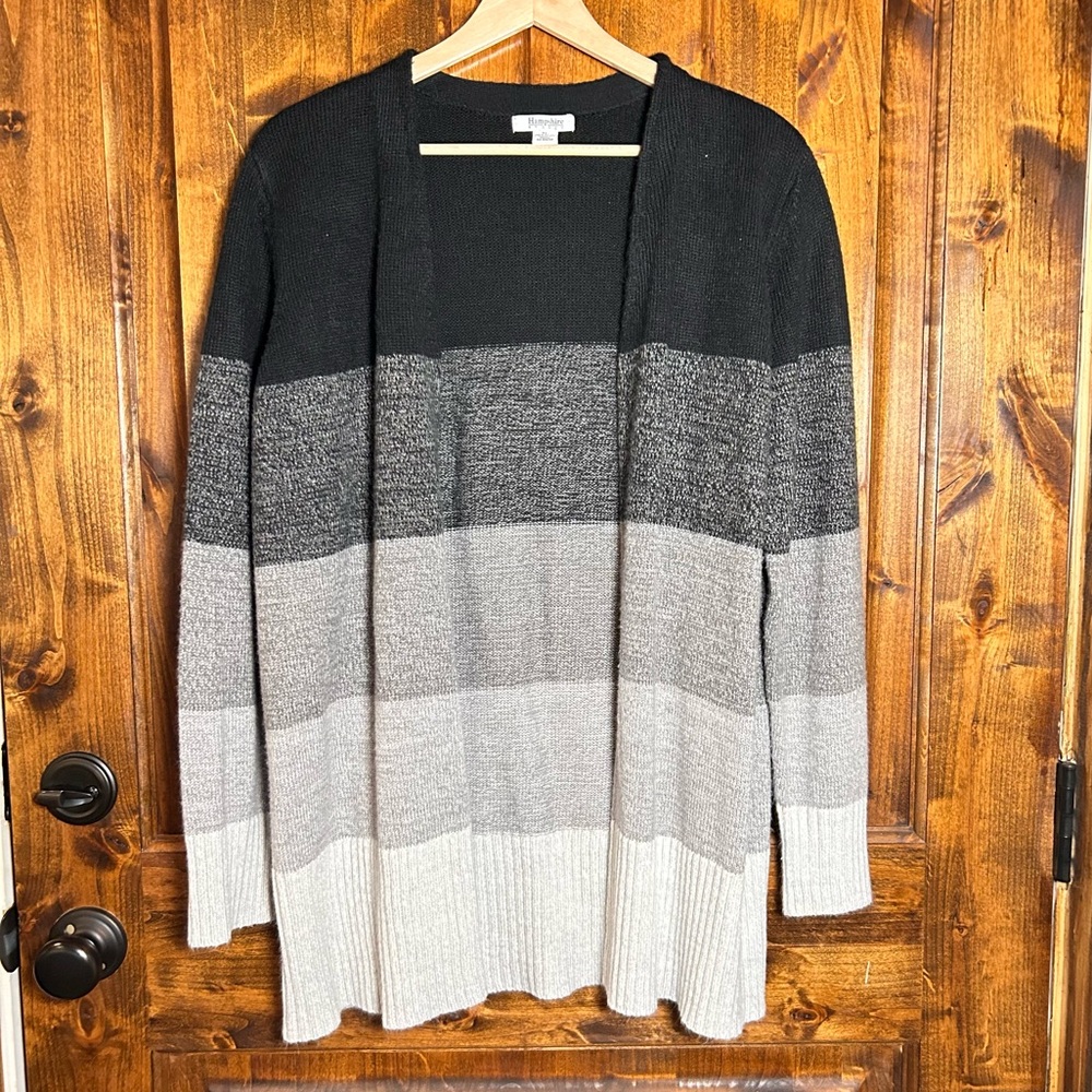Hampshire Studio Women’s‎ Colorblock Sweater Cardigan Size XL